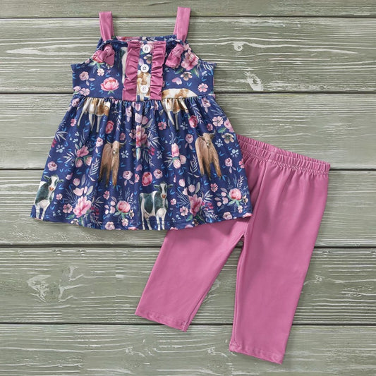 Moo in Bloom 2 Piece